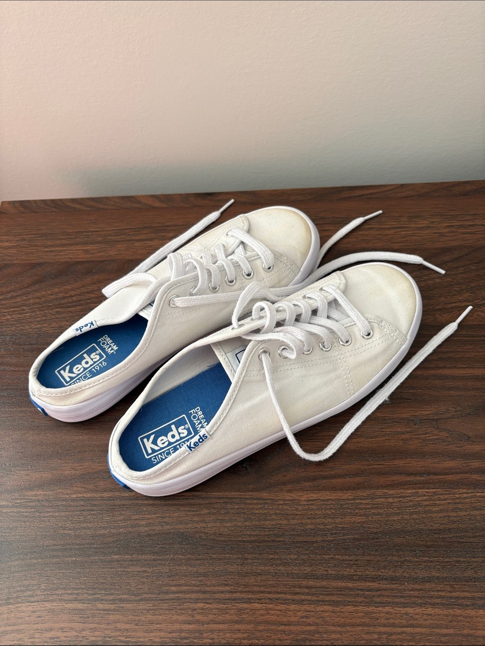 Keds Women’s Canvas Mule Sneakers in White